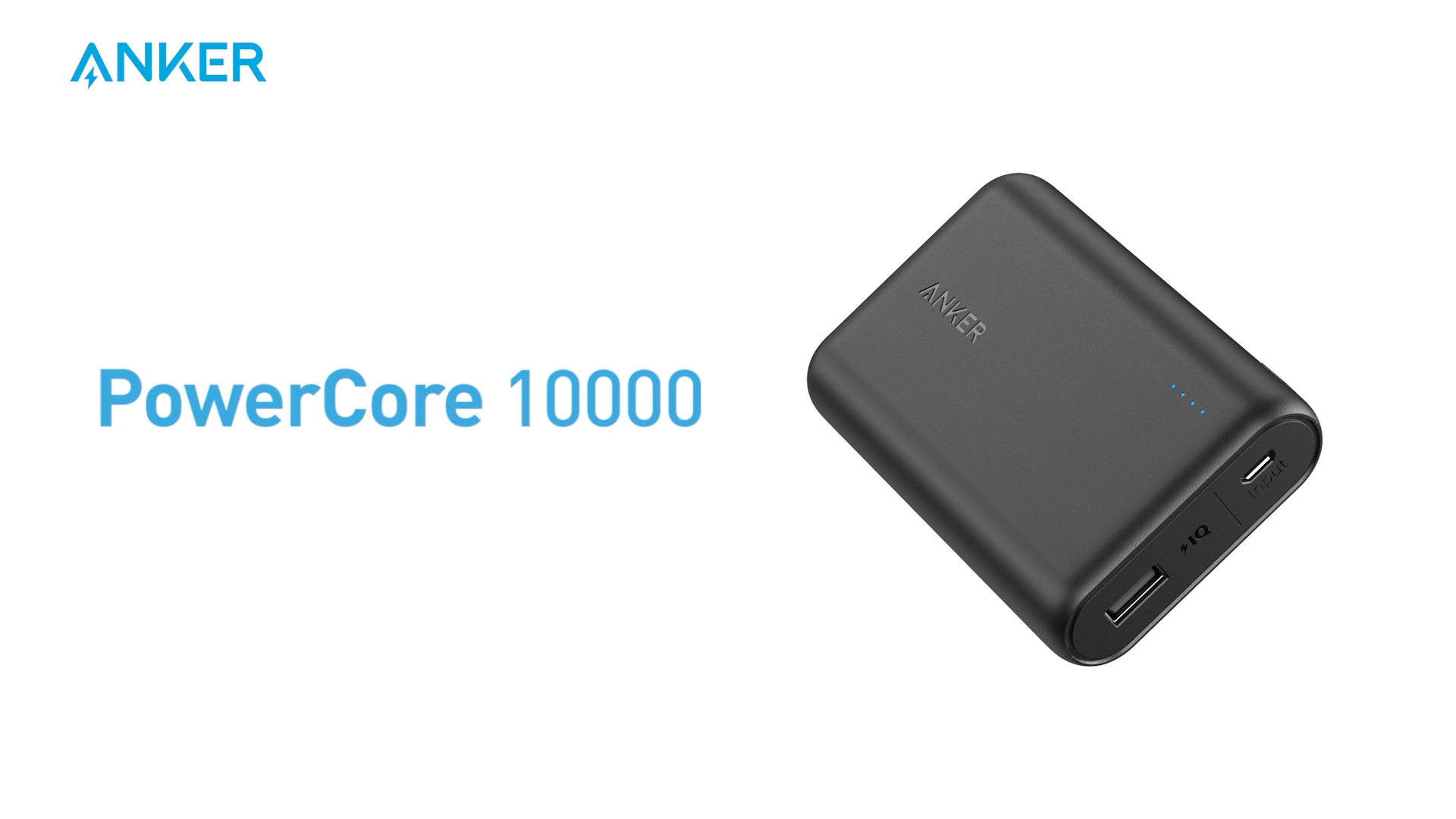 Anker PowerCore 10000 compact portable charger in black