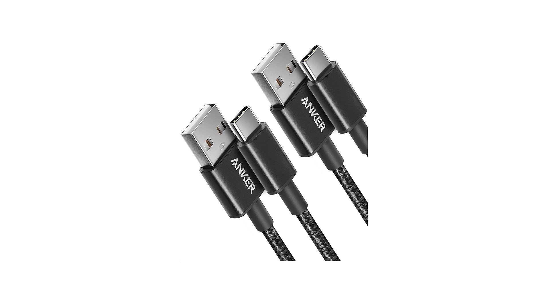 Anker USB-C charging cables 2-pack with reinforced connectors for fast charging