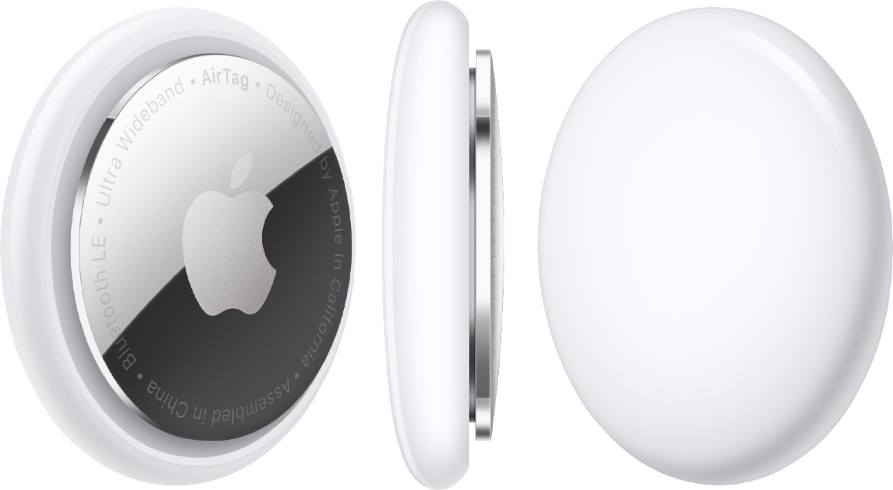 Apple AirTag 4-pack white circular Bluetooth trackers for luggage