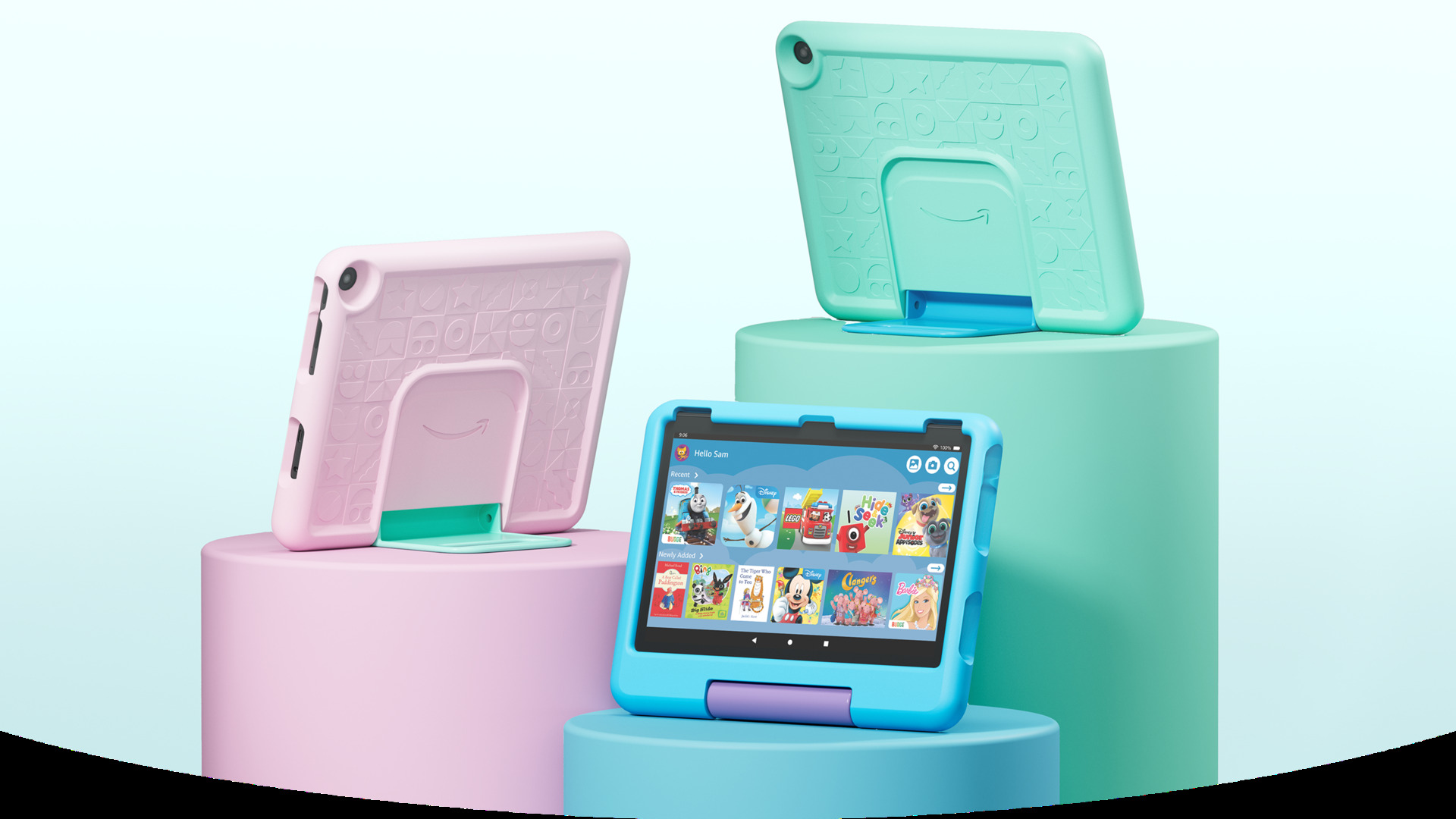 Amazon Fire HD 10 Kids tablet with protective case