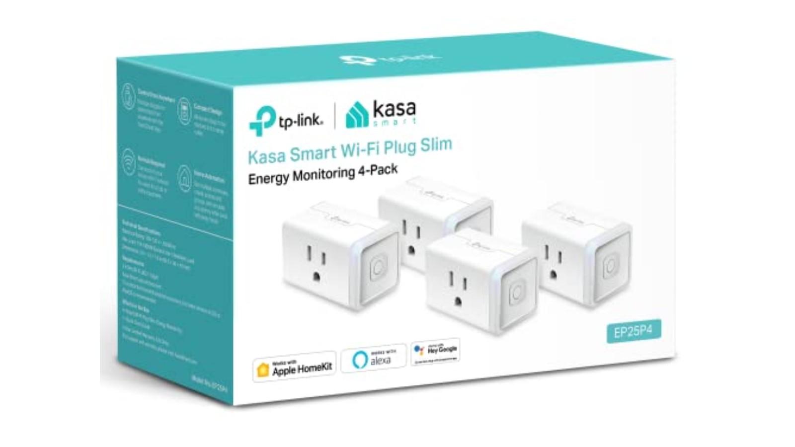 Kasa Smart Plug Mini 4-Pack with voice control