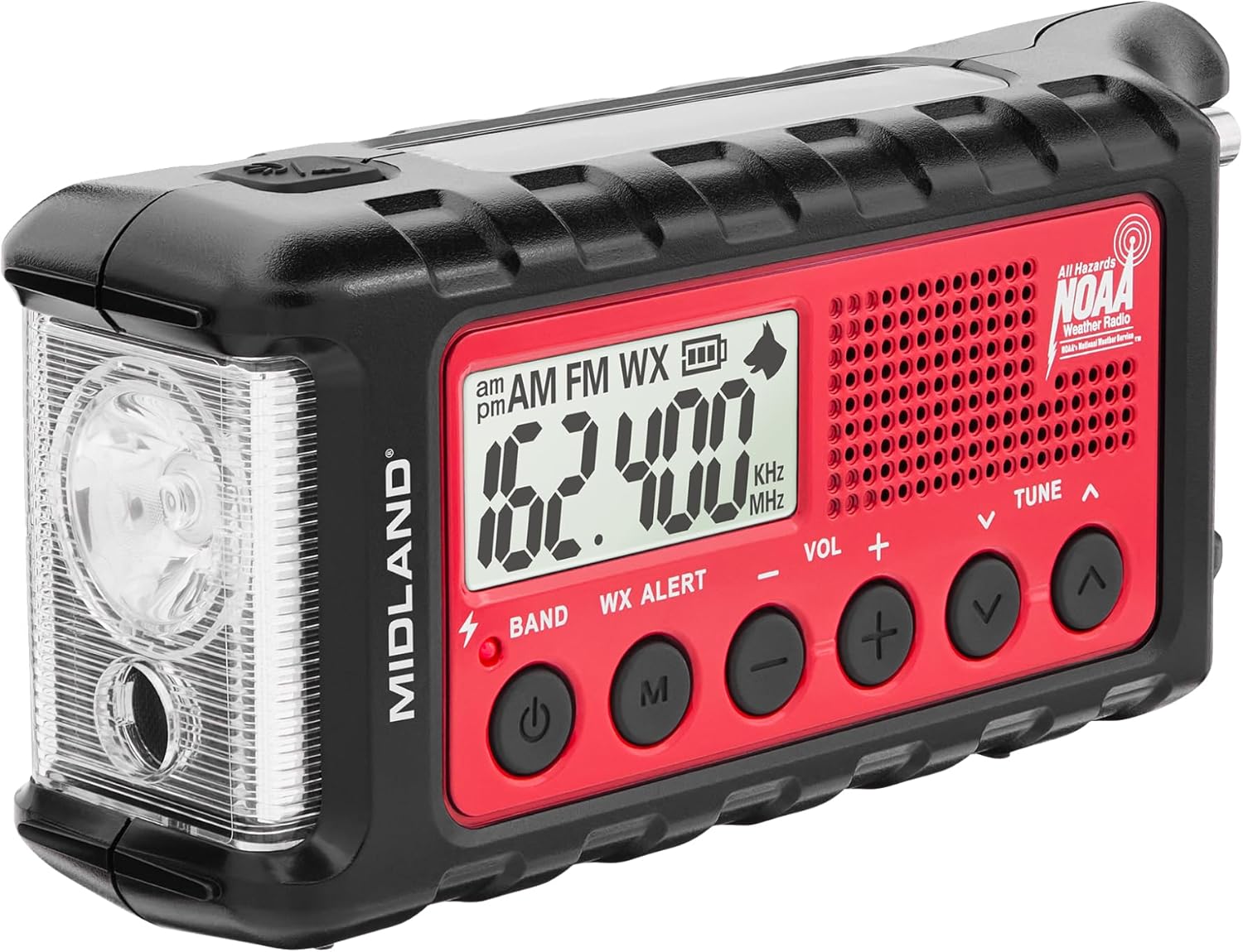 Midland ER310 Emergency Crank Weather Radio with NOAA weather alerts and flashlight
